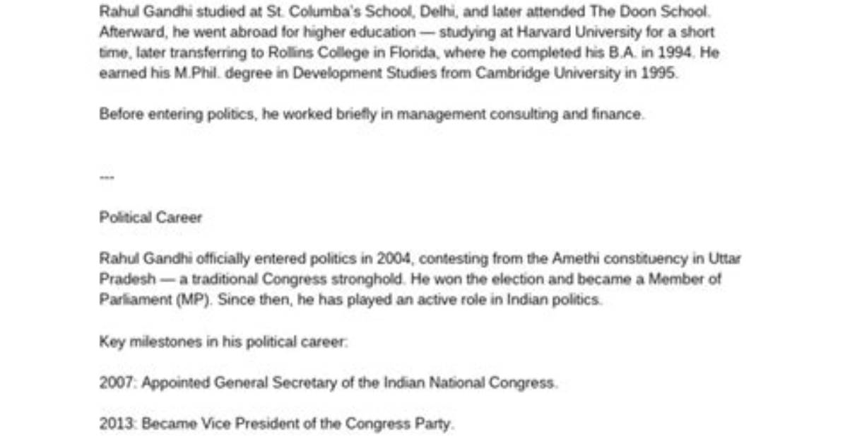 A Political Legacy of Leadership and Vision