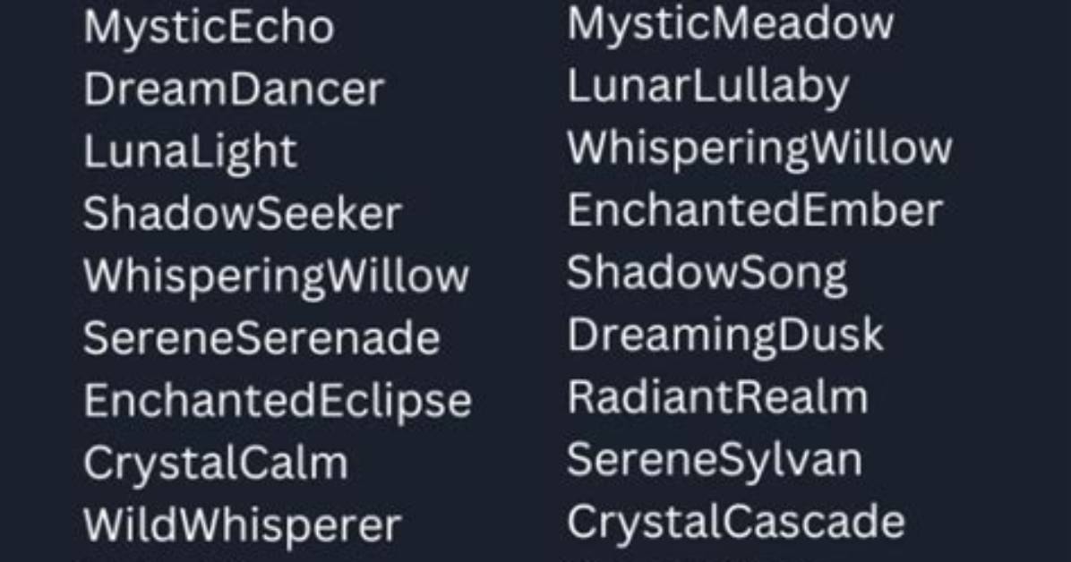 A Treasure Trove of "Random Username Ideas"