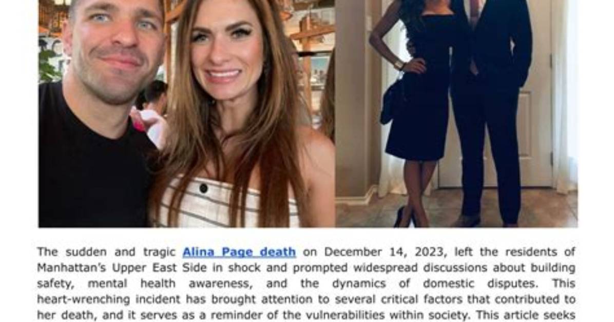 Alina Page's Tragic End and Its Implications for Our Society