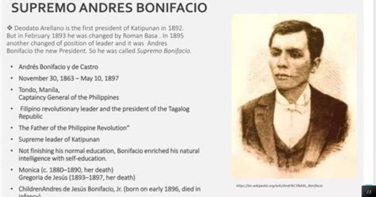 Andr%C3%A9S Bonifacio Cause of Death How Did 1200. Jpg