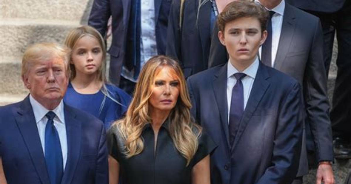Barron Trump's Solemn Appearance at Ivana's Funeral - a Poignant Picture