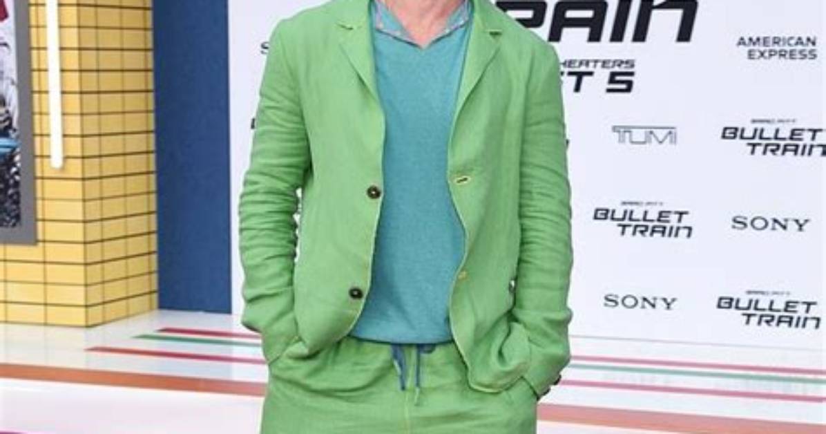 Brad Pitt Rocks Mint Green Suit in Fun Fashion Moment on ‘Bullet Train’ Red Carpet