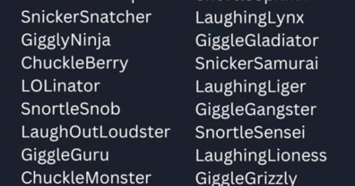 Creative and Hilarious Good Funny Usernames to Brighten Your Day