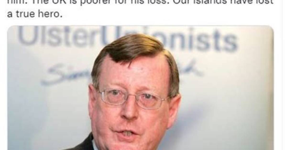 David Trimble Death from an Illness, Twitter Floods with Tribute Post