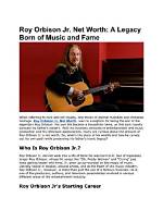 Exploring Roy Orbison's Net Worth at the Time of His Demise