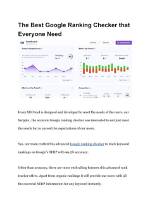 Google Ranking Checker: See Where You Stand in Search [Updated]