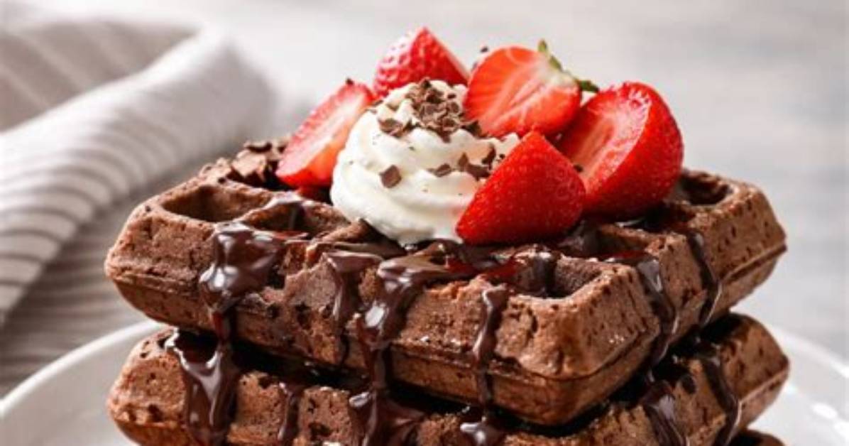 Indulge in a Deliciously Decadent Belgian Waffle Parfait with Coconut Whip