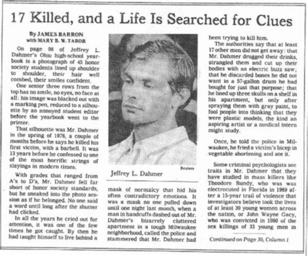 Jeffrey Dahmer Obituary, What Was Jeffrey Dahmer Cause of Death?