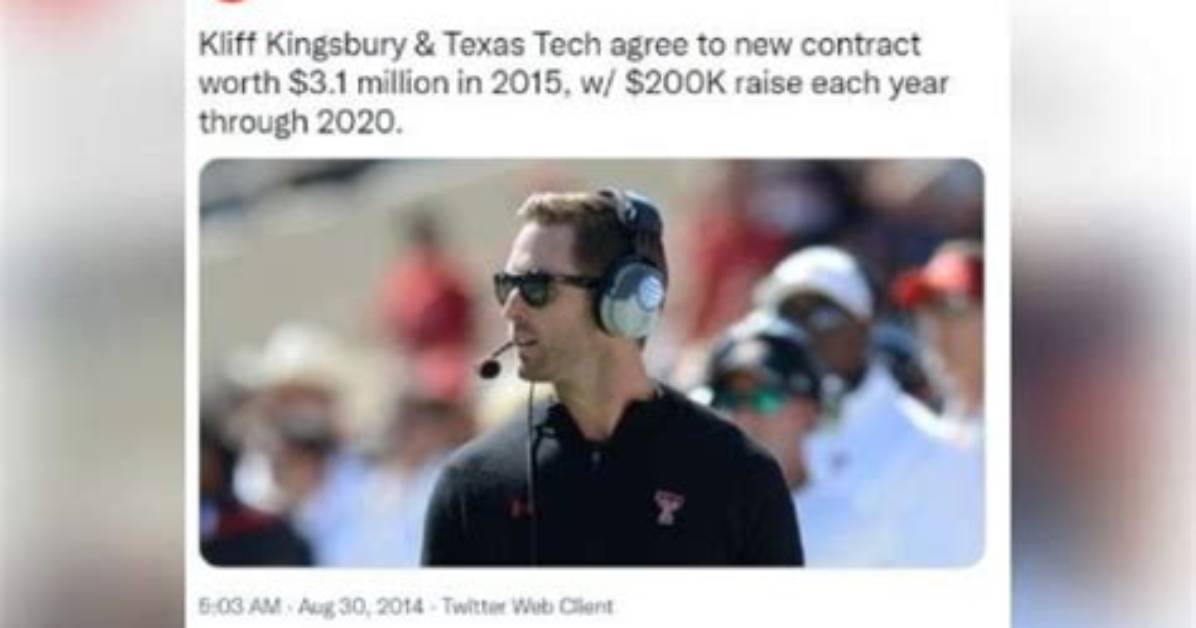 Kliff Kingsbury Contract Buyout and Usc Salary Breakdown