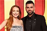 Lindsay Lohan and Husband Bader Shammas Smile as They Sit Courtside at New York Knicks Game