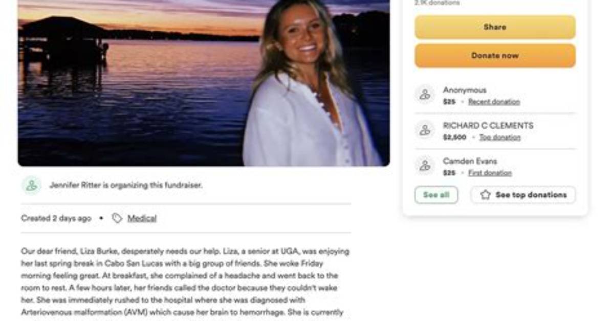 Liza Burke Gofundme Raises More Than $120,000 After Uga Student Suffers Brain Hemorrhage in Mexico