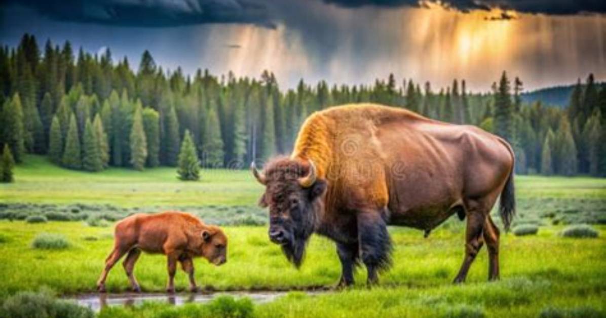 Mesmerizing Moments: Witnessing the Yellowstone Calf