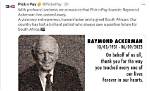 Raymond Ackerman Cause of Death: Pick N Pay Founder Illness