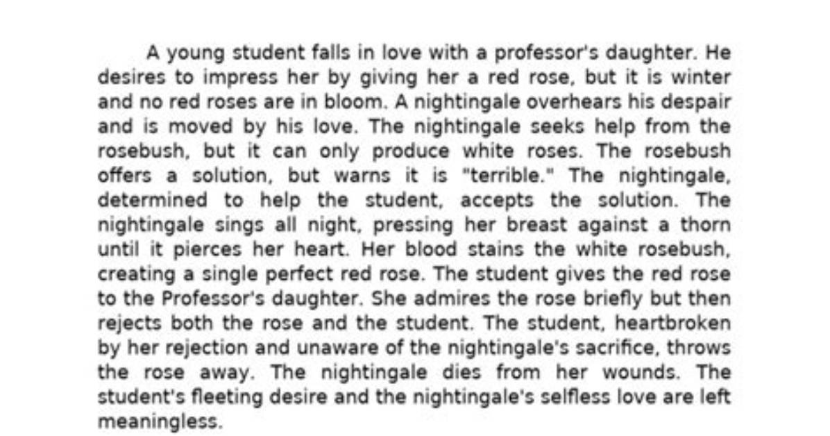 The Nightingale's Journey to Love
