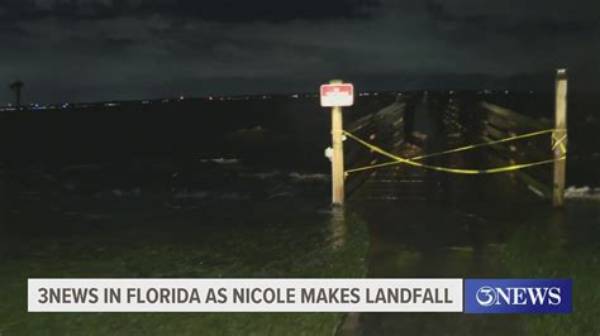 Tropical Storm Nicole Makes Landfall in the Bahamas, Expected to Hit Florida as Category 1 Hurricane
