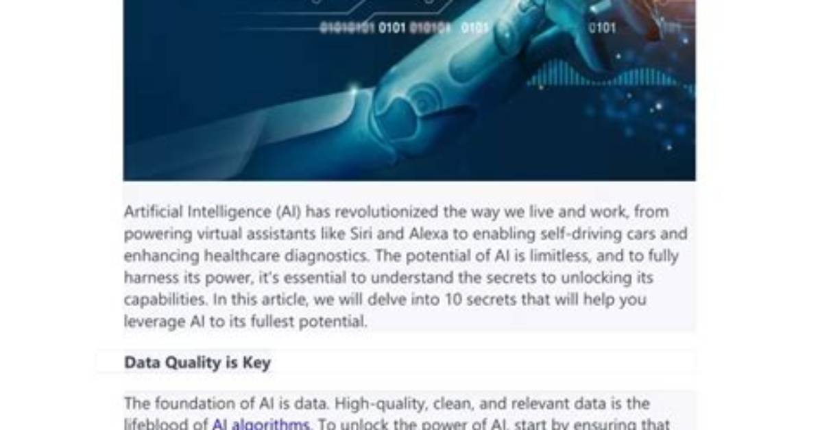 Unlocking the Secrets of Ai for a Better Future
