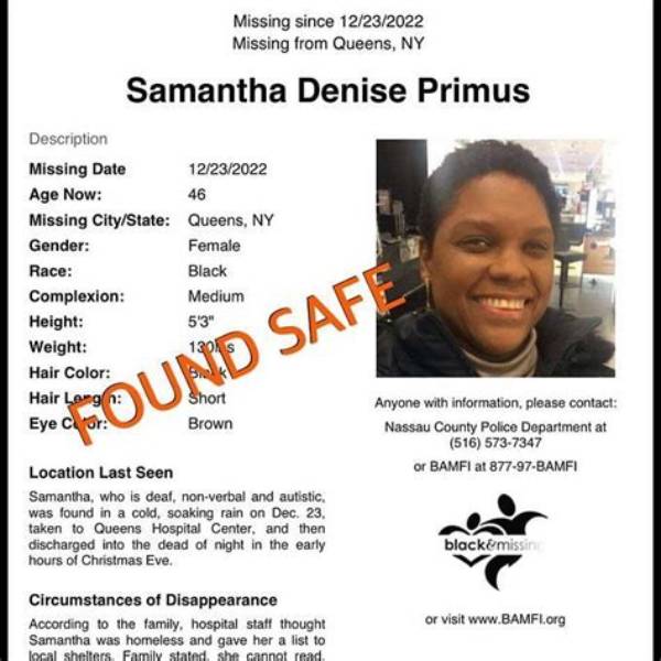 What Happened to Samantha Primus? Missing Deaf and Mute Woman Found in Nyc After Three Weeks