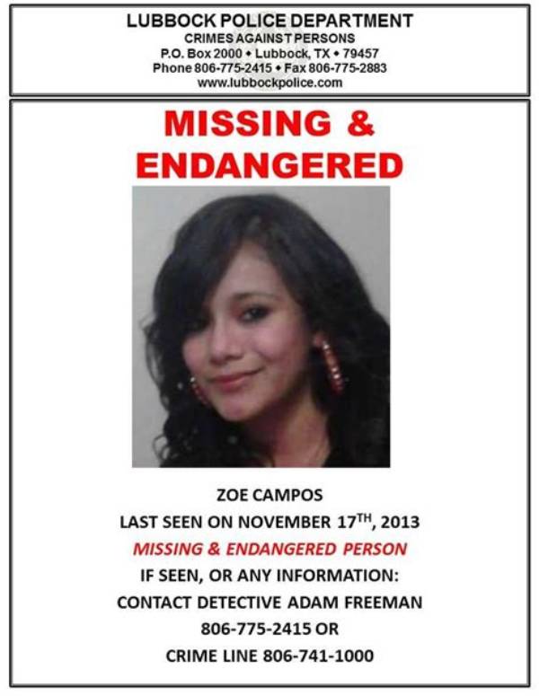 Who Is Zoe Campos? Missing Case Update, Help Post on Facebook